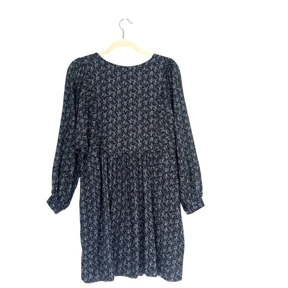 Joie Jade Gathered babydoll Mini Dress Graphite floral Sz S cottage core peasant - Picture 4 of 10